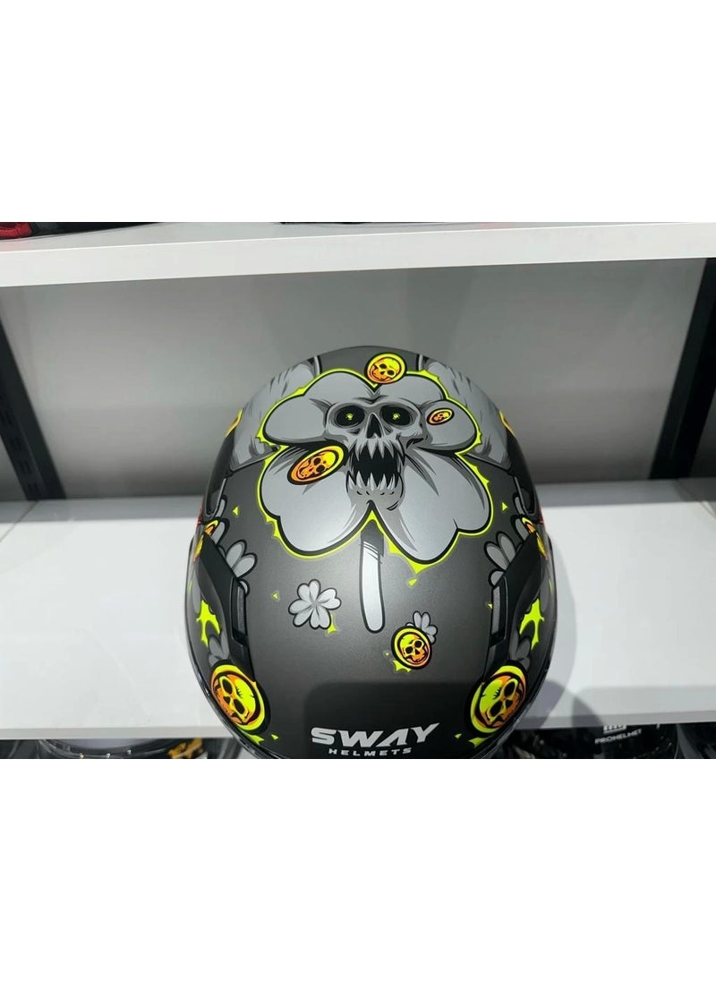 sway Helmet Sw 820 Badboy Full Face Silver Visor  - Image 5