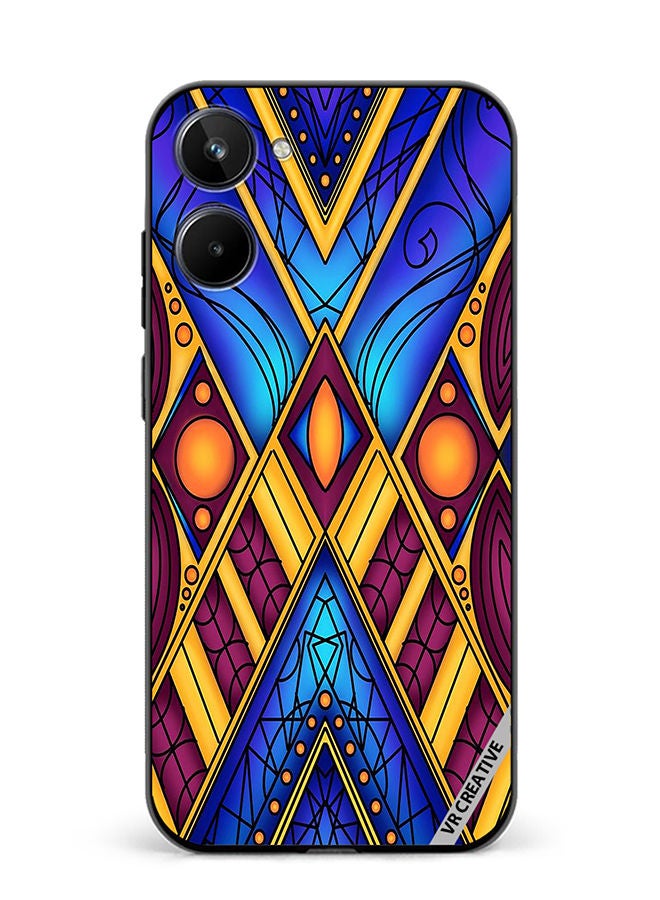 VR CREATIVE Protective Case Cover For Realme 10 Abstract Design Multicolour - Image 1