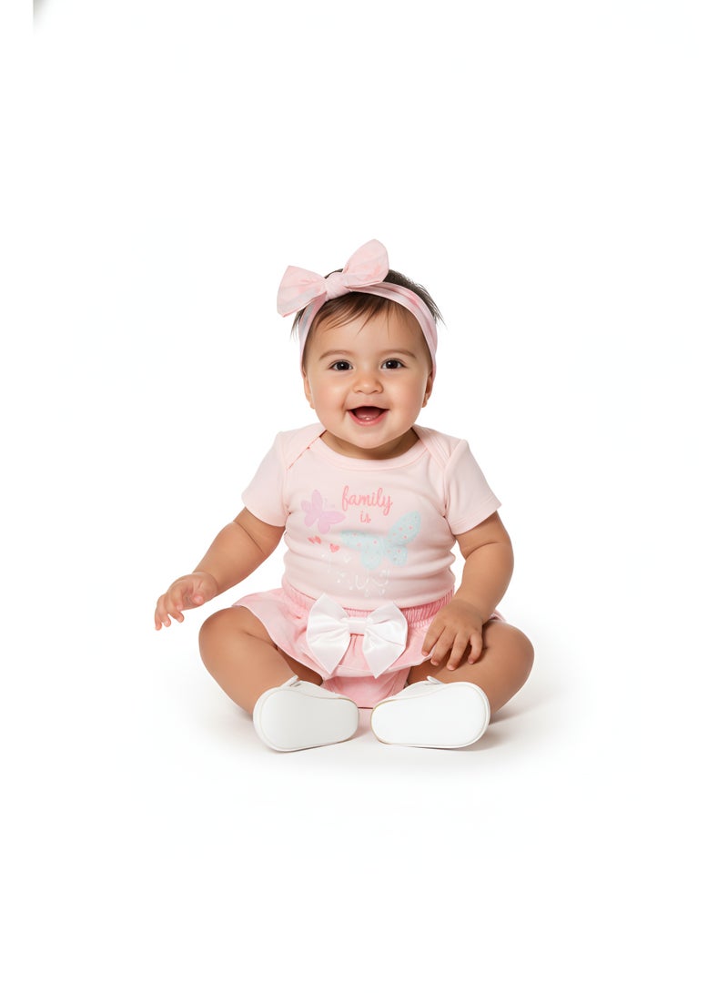 Bambimici Leila Butterfly Print Baby Suit Set - Image 1