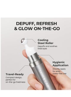 SKIN & LAB SKIN SCIENCE SOLUTION [SKIN&LAB] Bakuchiol Eye Serum with Caffeine, Roll-on Korean Under Eye Serum, Anti-Aging Wrinkle Care for Fine Lines, vegan, cruelty-free, 0.5 fl. Oz  - Image 2