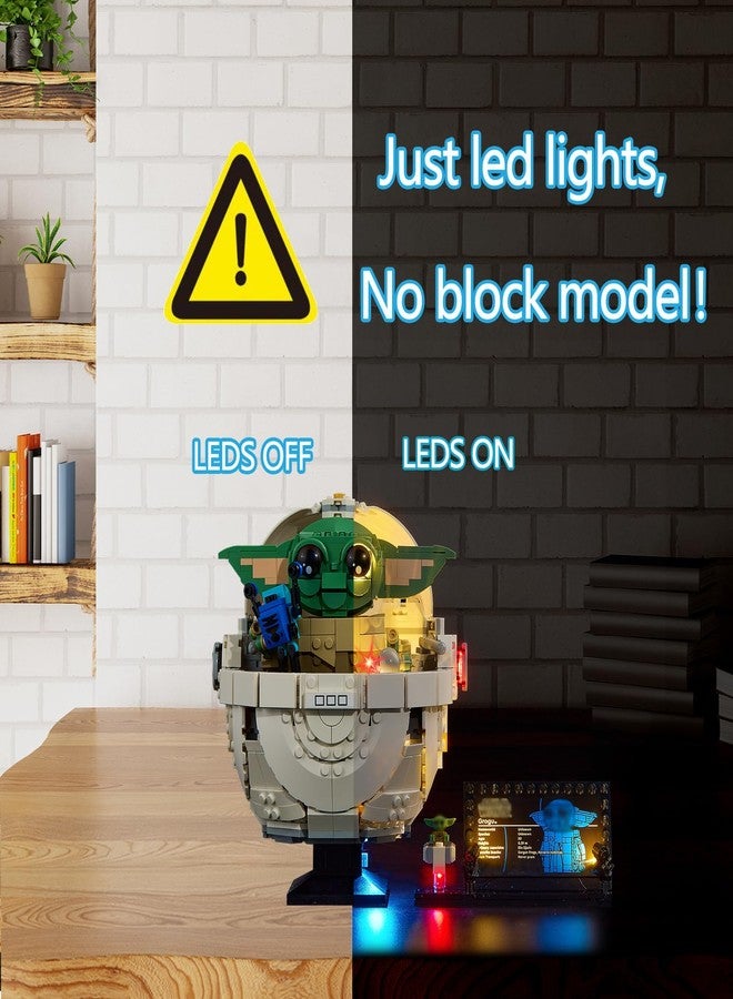 BrickSoul LED Light Up Kit Compatible with Lego The Mandalorian Grogu with Hover Pram 75403 Building Set, Upgrade Design Lighting Accessories for Star Wars Set, Not Included 75403 Model - Image 5