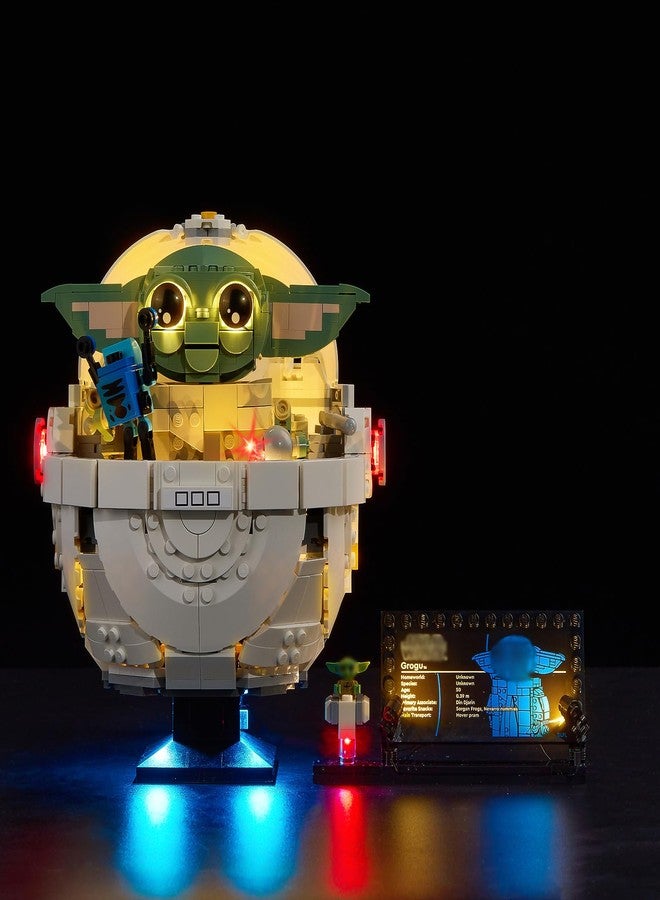 BrickSoul LED Light Up Kit Compatible with Lego The Mandalorian Grogu with Hover Pram 75403 Building Set, Upgrade Design Lighting Accessories for Star Wars Set, Not Included 75403 Model - Image 1