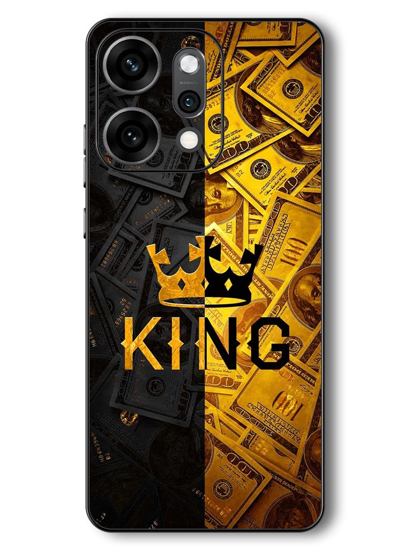 Theodor Case Compatible with Oppo Reno 14 Pro 6.83 Inch Protection Shockproof Bumper Cover King Gold - Image 1