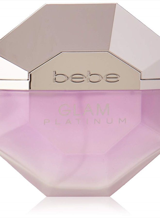 Bebe Glam Platinum By Bebe for Women Eau de Parfum Spray, 3.4 Ounce