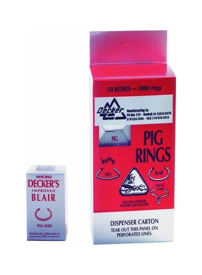 DECKER MFG 4 BLAIR 100 PACK NO. 1 PIG RINGS - Image 2