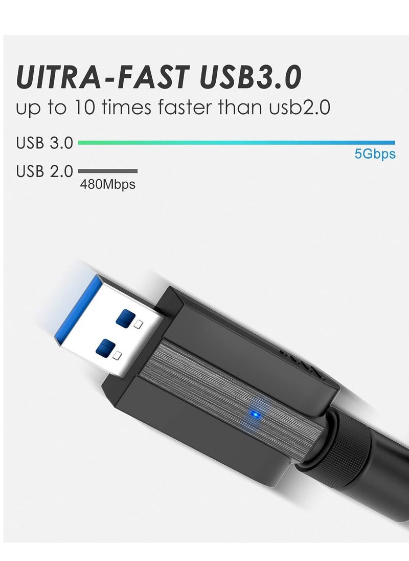 Excefore - Wireless USB WiFi Adapter for PC, 1300Mbps Dual Band WiFi Dongle 2.4G/5G with USB 3.0, Wireless Network Adapter for Windows 11/10/8/7 and Mac OS X - Image 1