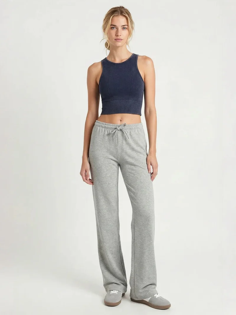 السعادة في إسطنبول ISTANBUL Wide Leg Drawstring Waist Sweatpants