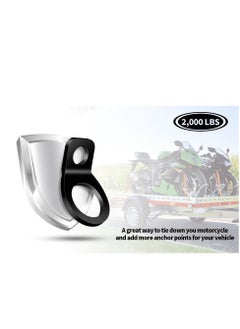 Excefore Truck Tie-Down Anchors  Stainless Steel Lashing Rings with Black Powder Trailers Hook Cargo Bolt for Dirt Bike Motorcycle Trailer Pickup Truck Camper(10 Pack）  - Image 4