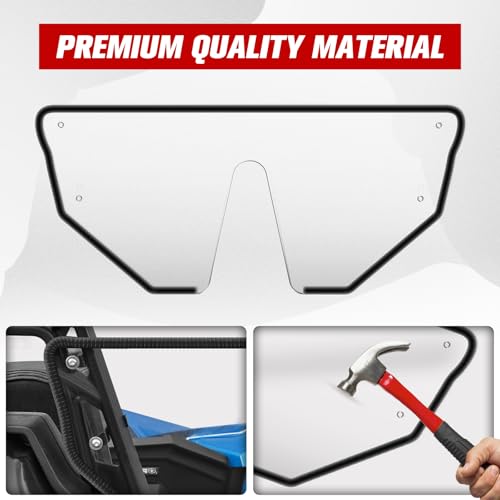 LitMiRaCle Rear Windshield for Polaris Slingshot S R SL SLR LE, Clear Hard-coted Polycarbonate Rear Wind Deflector for 2015-2024 Polaris Slingshot S R SL SLR LE Accessories - Image 4
