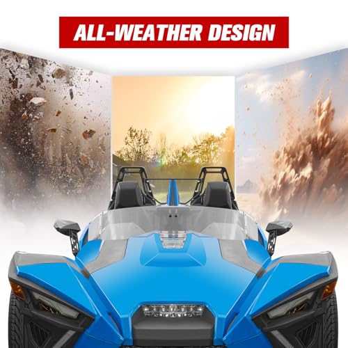 LitMiRaCle Rear Windshield for Polaris Slingshot S R SL SLR LE, Clear Hard-coted Polycarbonate Rear Wind Deflector for 2015-2024 Polaris Slingshot S R SL SLR LE Accessories - Image 5
