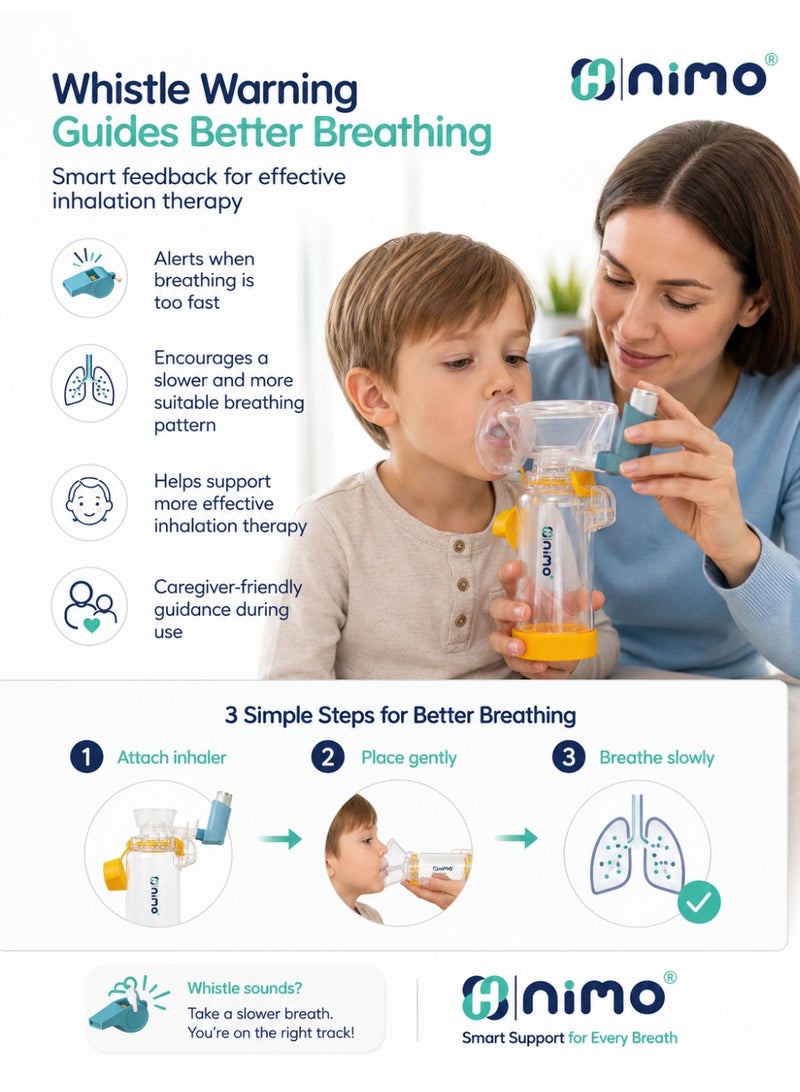Nimo Child Inhalation Chamber 1-5 Years with Soft Silicone Mask & Valve System, Nimo - Image 5
