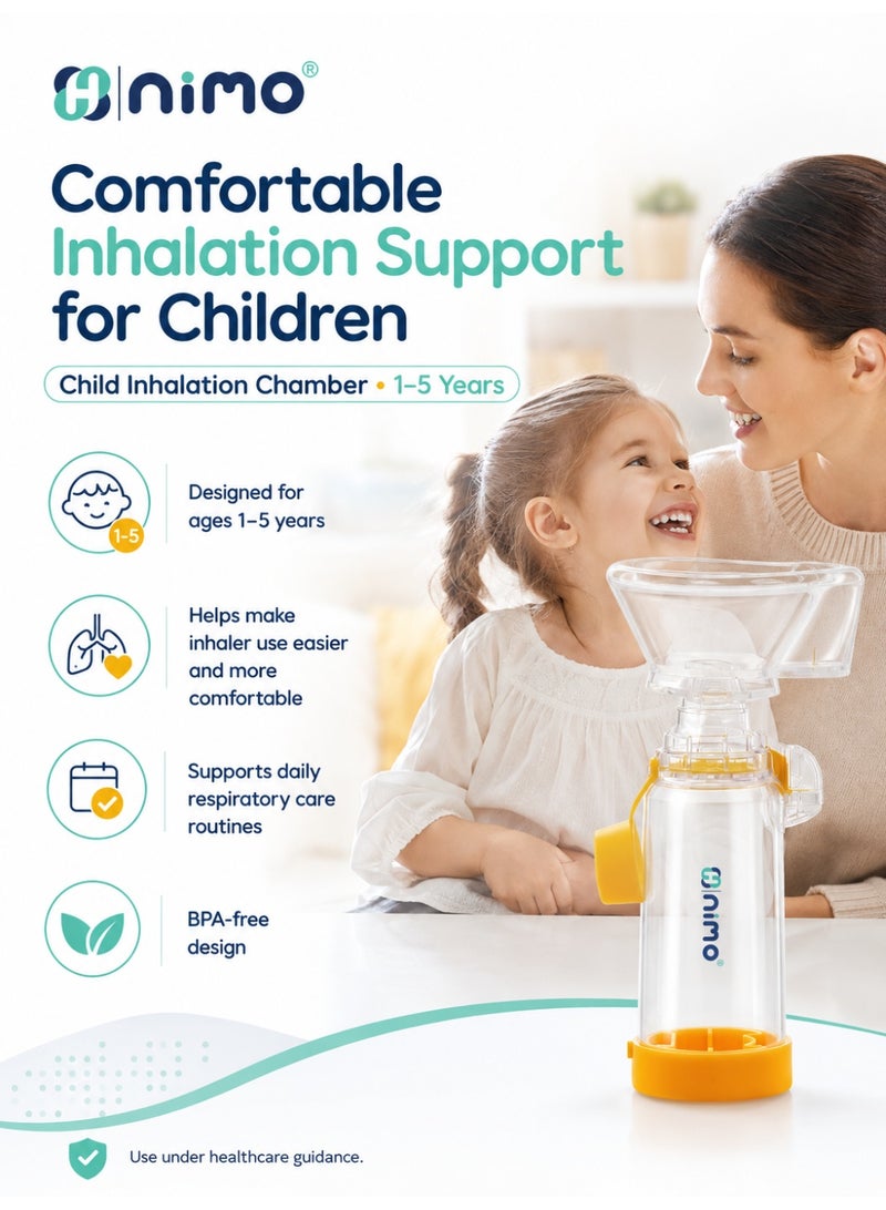 Nimo Child Inhalation Chamber 1-5 Years with Soft Silicone Mask & Valve System, Nimo - Image 2