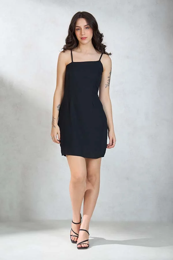 فيرجيو Crepe Asymmetric Mini Dress