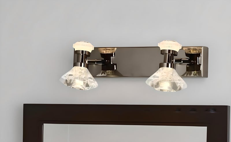 FILLISKA® 3 in 1 Double Wall spot/Picture/Display/Mirror Light with Adjustable Head and Colour Changing Function (Crystal Black-6485)(1 Year Warranty) - Image 1