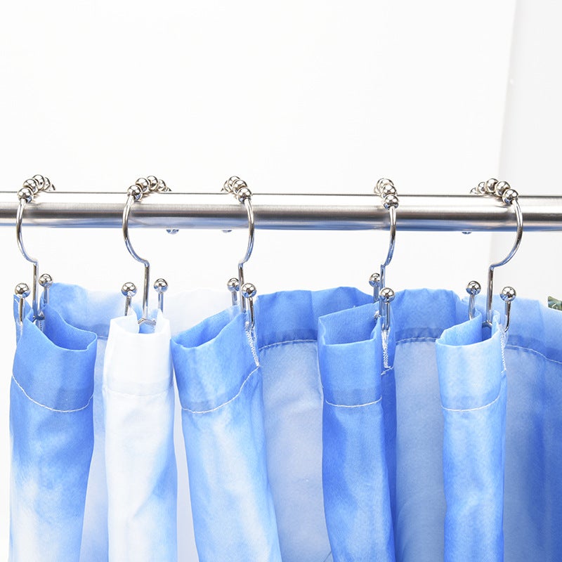 Metal Double-Sided Mountain-Shaped Shower Curtain Hook Metal Ball Hook Mountain-Shaped Curtain Hook 12 Pack - Image 2