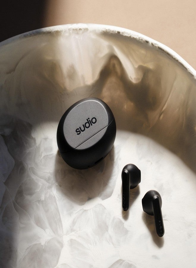 Sudio A3 All-Day Wireless Earbuds - 25H Playtime, Bluetooth 5.4, Sweat & Splashproof, Balanced Sound, Clear Calls with Enhanced Mics, USB-C Charging, Made from Recycled Plastics (Black) - Image 4