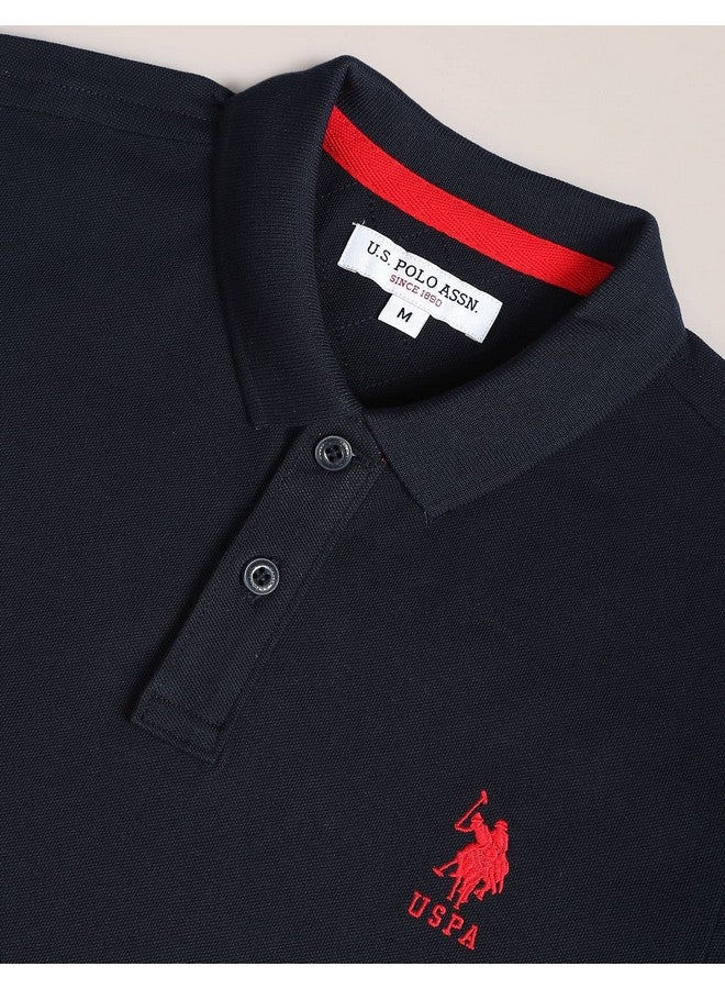 U.S. Polo Assn. U.S. POLO ASSN. Men's Solid Slim Fit T-Shirt (USOEN1POLO39_Navy - Image 3