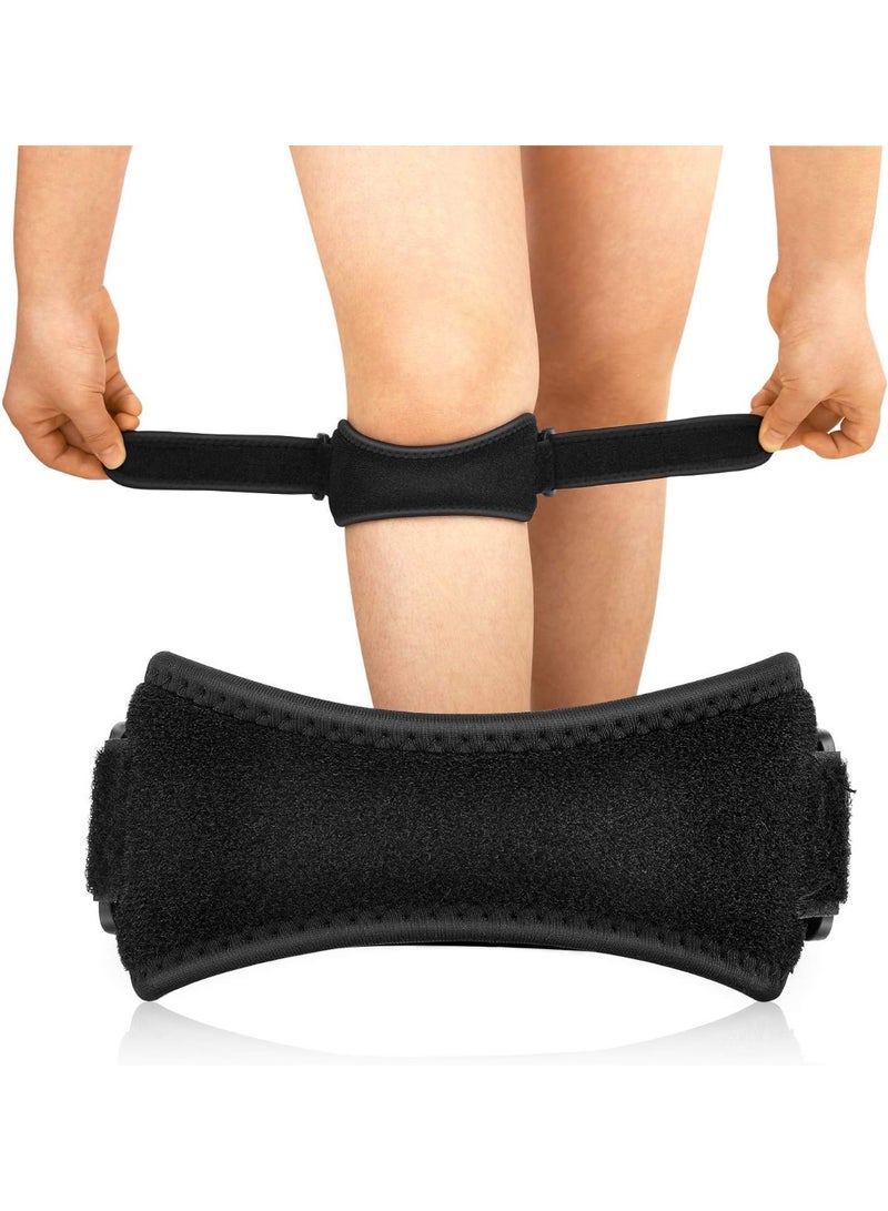 Adjustable Knee Support Strap - Patella Brace for Tendonitis Relief - Ideal for Running, Cycling, Basketball & Squats - 2 Pack - Image 1