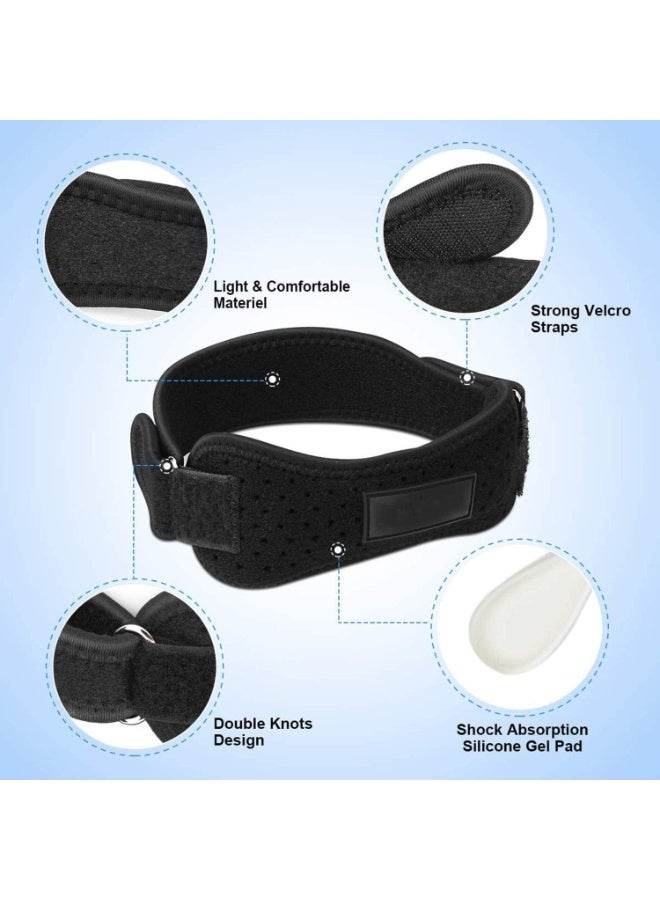 Adjustable Knee Support Strap - Patella Brace for Tendonitis Relief - Ideal for Running, Cycling, Basketball & Squats - 2 Pack - Image 2