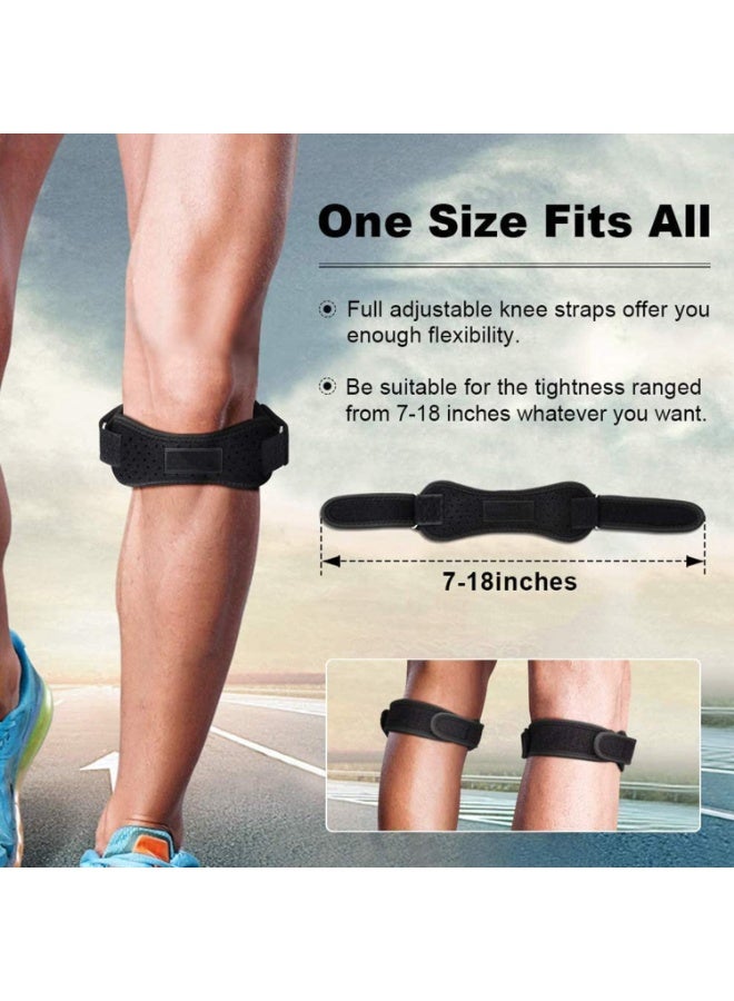 Adjustable Knee Support Strap - Patella Brace for Tendonitis Relief - Ideal for Running, Cycling, Basketball & Squats - 2 Pack - Image 5
