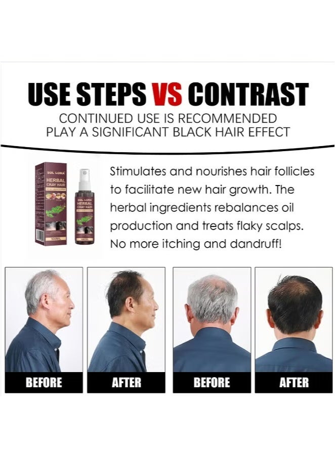 SOL LORA 3-Pack  Herbal Hair Conditioner Polygonum multiflorum Herbal Essence Moisturizing Hair Care Black Hair Conditioner 100ML - Image 5