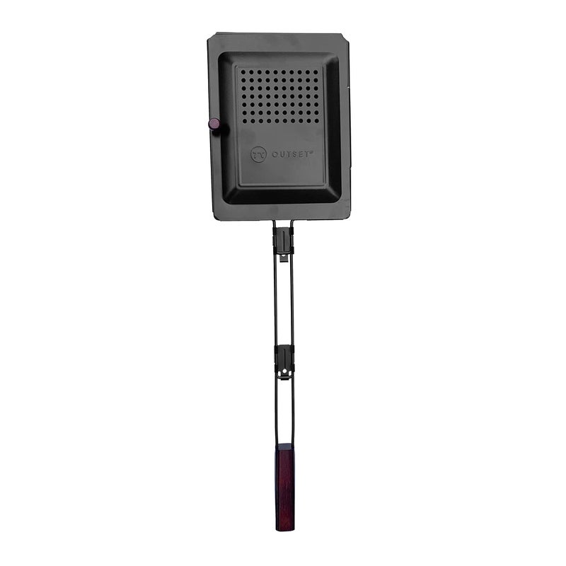 Outset NonStick Popcorn Tray With Removable Handle For Grill Stove and Campfire