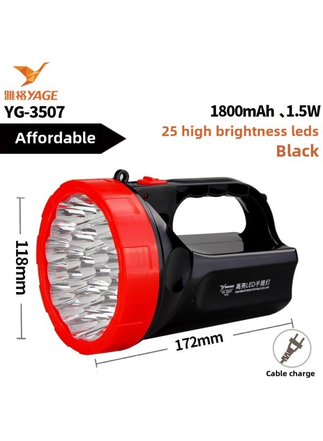 Yage YG-3507 Rechargeable Household Portable Lamp 25 LED Emergency Lighting Searchlight Night Patrol Flashlight-Color:3507 - Image 2