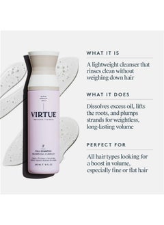 VIRTUE Virtue Full Sulfate Free Volumizing Shampoo Thickens Hair, Safe for All Hair Types, Color Safe  - Image 2