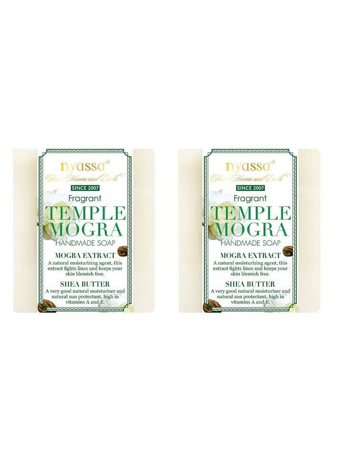 Nyassa - Temple Mogra Handmade Soap (Pack Of 150 Gm X 2) From India With Natural Ingredients Like Mogra Extract And Shea Butter No Paraben Against Animal Testing And Vegetarian - Image 1