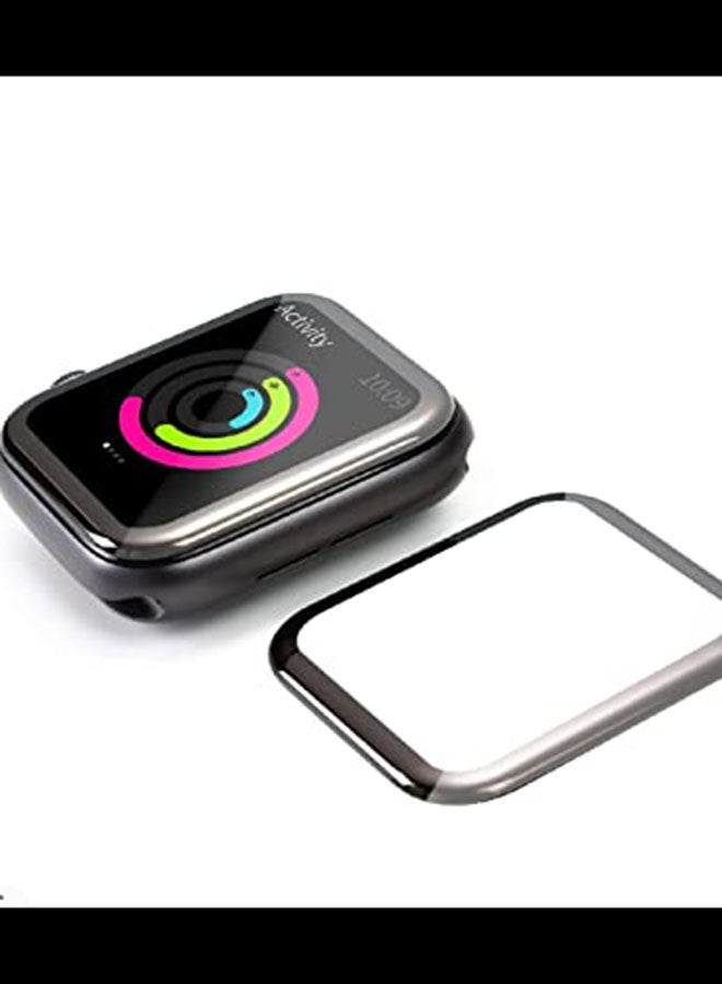 Blueo Tempered Glass Screen Protector 3D Curved for Apple Watch 44mm Black Durable Scratch Resistant Daily Use - Image 5