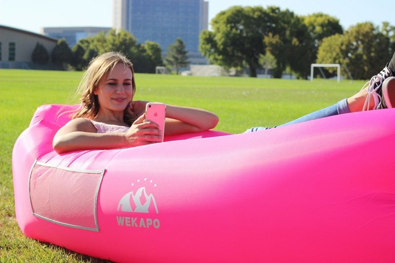 WEKAPO Inflatable Couch Air Lounger Chair - Camping & Beach Accessories, Portable Blow up Sofa for Hiking, Lawn, Indoor/Outdoor Movies & Music Festivals. Lightweight and Easy to Set Up Air Hammock - Image 3