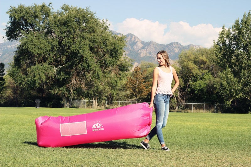 WEKAPO Inflatable Couch Air Lounger Chair - Camping & Beach Accessories, Portable Blow up Sofa for Hiking, Lawn, Indoor/Outdoor Movies & Music Festivals. Lightweight and Easy to Set Up Air Hammock - Image 2