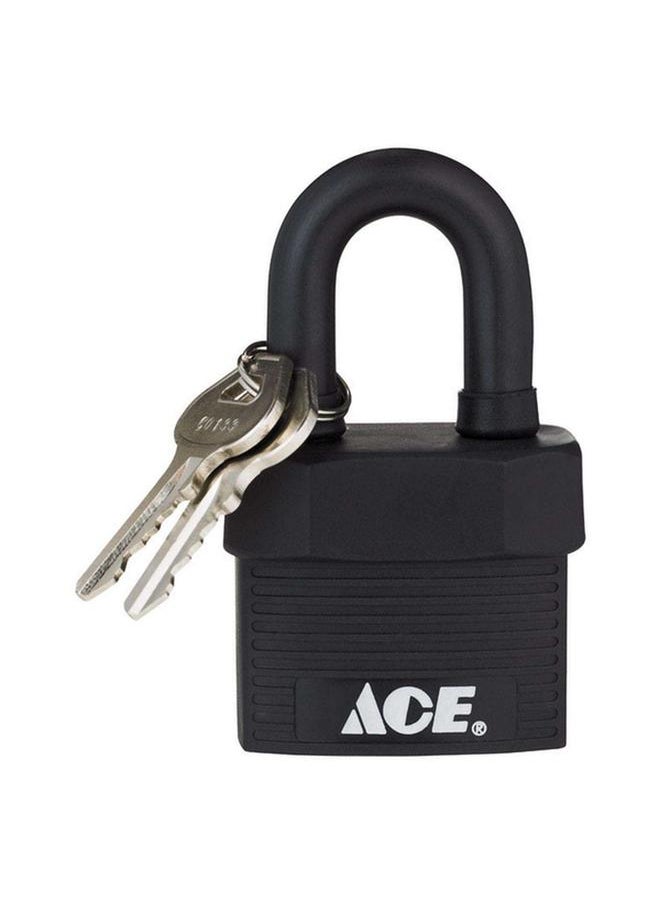 ACE Weather and Corrosion Resistant Hardened Steel Shackle Double Locking Padlock Black 2inch 382-40051  - Image 2