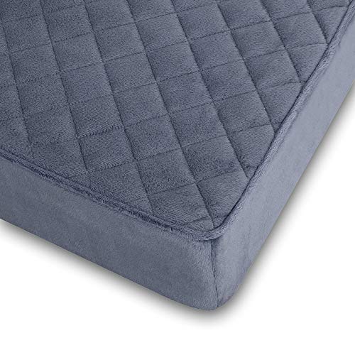 COMFORTANZA Medium-Soft 20x20x3 Memory Foam Recliner Chair Seat Cushion for Long Sitting - Armchair Pad with Washable Velvety Cover with Waterproof Layer & Non-Slip Base for Seniors & Elderly - Gray - Image 3