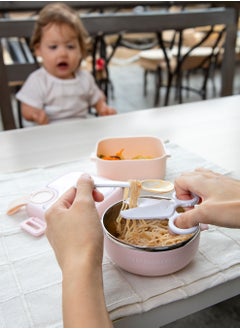 Marcus & Marcus Marcus & Marcus Travel Feeding Set w/ spoon & scissors- Pink  - Image 4