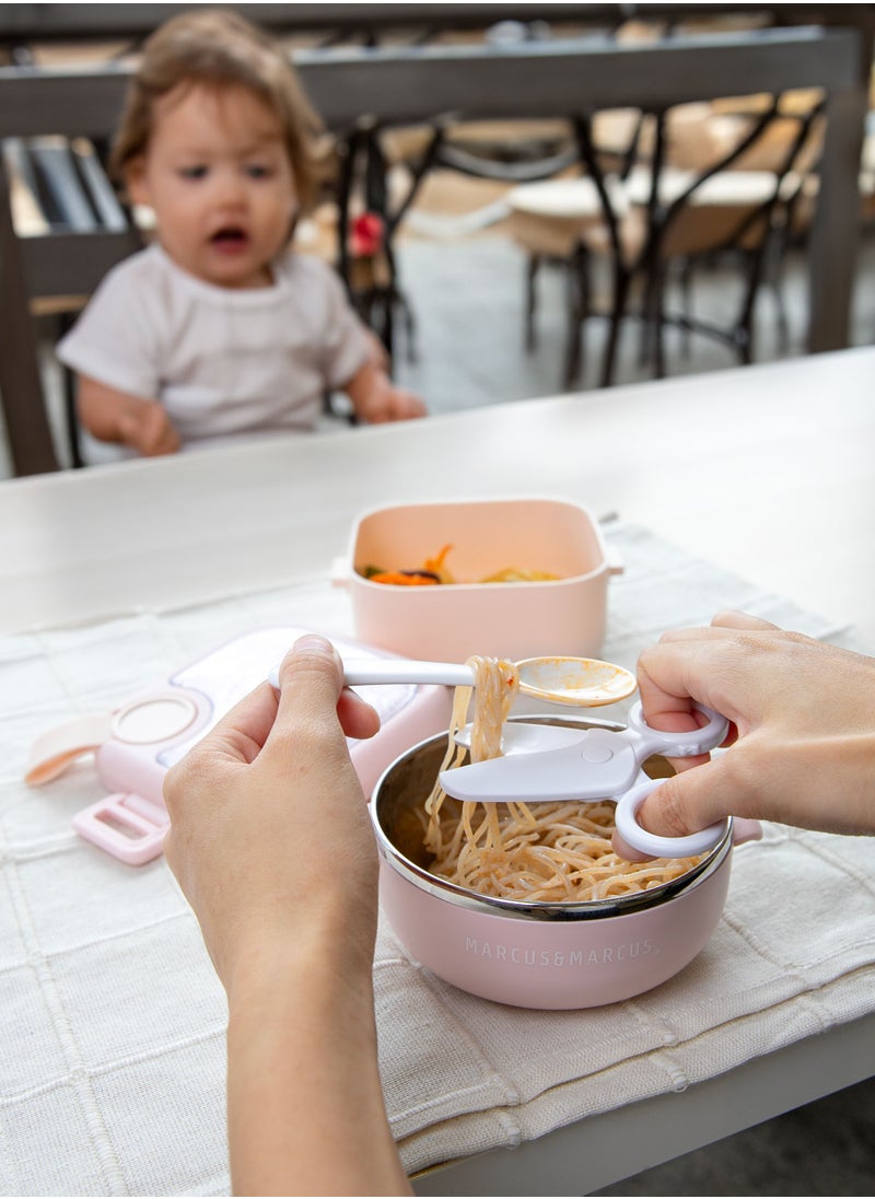 Marcus & Marcus Marcus & Marcus Travel Feeding Set w/ spoon & scissors- Pink  - Image 4