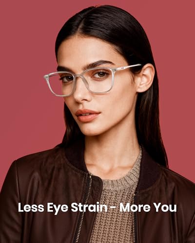 Cyxus Blue Light Blocking Glasses Men Women Computer Gaming Glasses Rectangle TR90 frame Anti Eyestrain UV400 Clear - Image 2