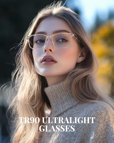 Cyxus Blue Light Blocking Glasses Men Women Computer Gaming Glasses Rectangle TR90 frame Anti Eyestrain UV400 Clear - Image 3