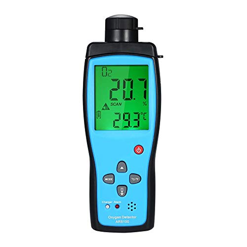 Cheffort Oxygen Gas Meter, Digital Portable Automotive O2 Gas Tester, Digital LCD Display Alarm O2 Concentration Measurement Tester Device for Car, Climbing, Tunnel, Laboratory and Industry - Image 1