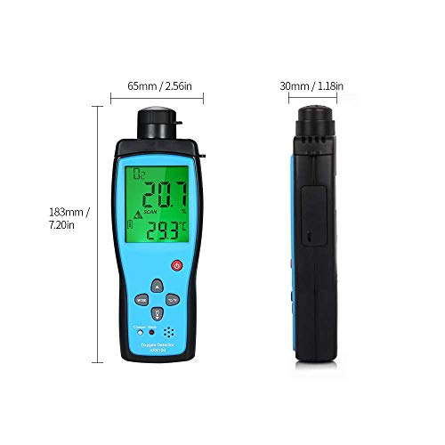Cheffort Oxygen Gas Meter, Digital Portable Automotive O2 Gas Tester, Digital LCD Display Alarm O2 Concentration Measurement Tester Device for Car, Climbing, Tunnel, Laboratory and Industry - Image 3