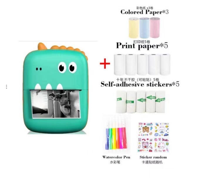 Mini Printer, Error Correction Photo Printer, Wireless Mobile Connectivity, Multifunctional Portable Printer