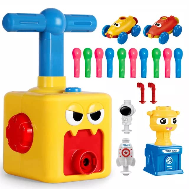 Cable World® Balloon Launcher for Kids, Power Baloon Car Toy for Kids, Manual Balloon Pump Cars Toys for Boys Girls (Multi Color) - Image 1