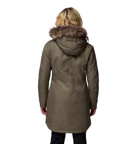 Columbia Womens Suttle Mountain Long Insulated Jacket, Stone Green, 1X - Image 2