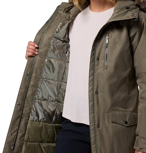 Columbia Womens Suttle Mountain Long Insulated Jacket, Stone Green, 1X - Image 3