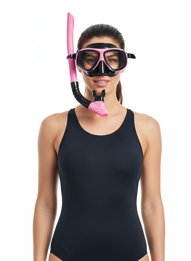 وايف قناع غوص للنساء، نظام تنفس جاف، قناع غطس مضاد للضباب، مضاد للتسرب، رؤية بانورامية 180 درجة، نظارات غوص للبالغين والشباب - Image 2