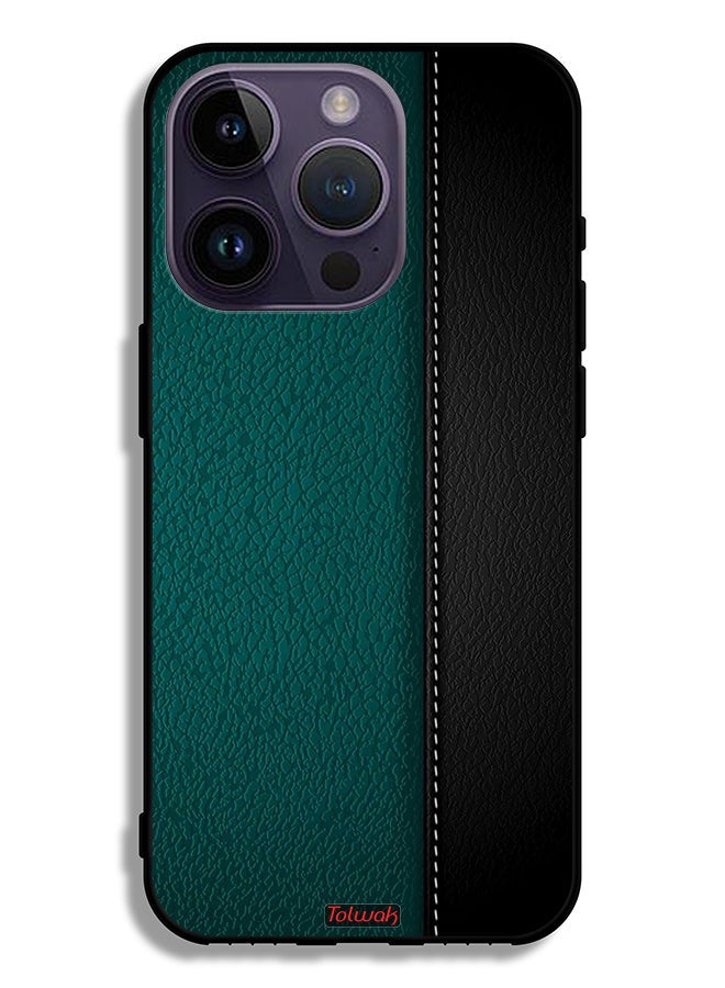 Tolwak Apple iPhone 14 Pro Protective Case Leather Pattern - Image 2