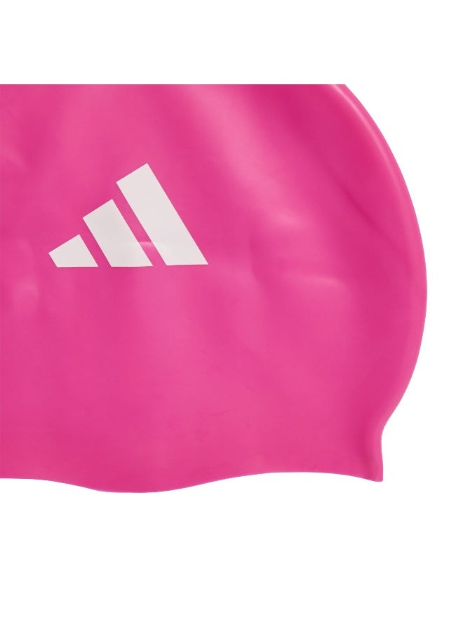 Adidas Kids 3S Cap Pink Swim Swimming Cap (Hw) For Kids 1 Size  - Image 3
