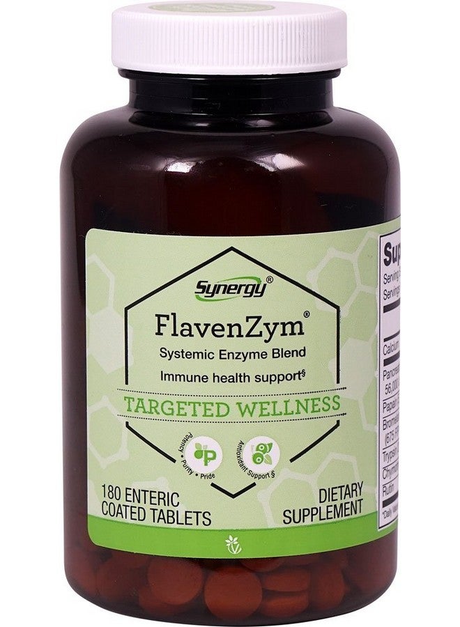Vitacost Brand Vitacost FlavenZym Systemic Enzymes - 180 Enteric Coated Tablets - Image 1