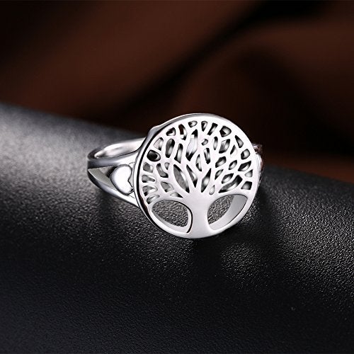 Cutesmile Fashion Jewelry 925 Sterling Silver Tree of Life Ring Jewelry Wedding Women Cute Size 6-9 (8) - Image 5