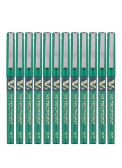 PILOT 12-Piece Hi-tecpoint V7 Fine Rollerball Pen Green Ink  - Image 1